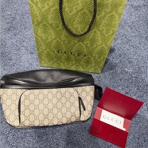 Gucci Beige and Gray Crossbody Bag